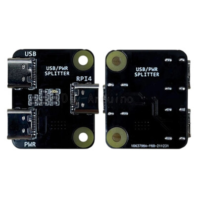 Type-C Power Splitter Power Distributor for Raspberry Pi 4 USB One-in-Two Module