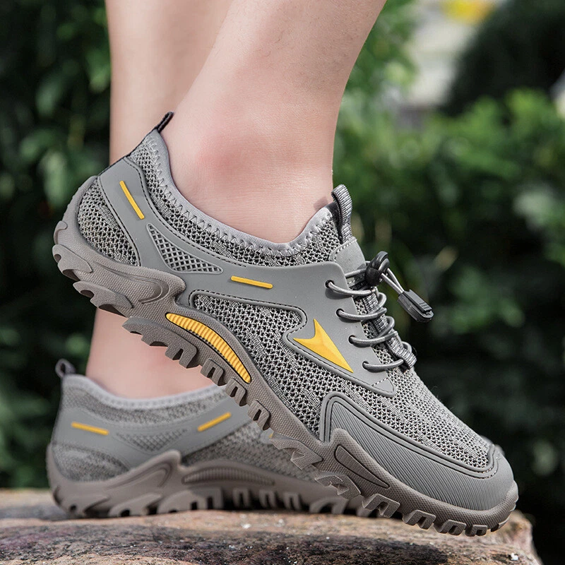 Mens summer breathable mesh shoes flats store