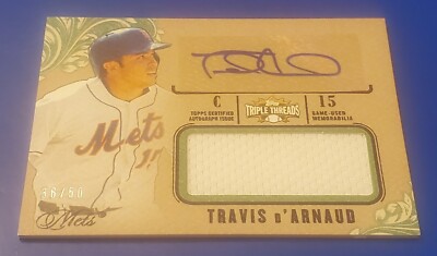 2014 Topps Triple Threads - Travis D'Arnaud #UAJR-TD1 - Emerald /50