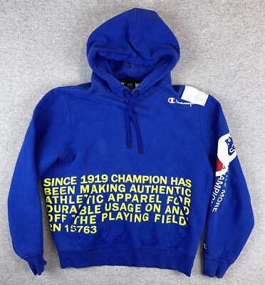 CHAMPION Sweatshirt Mens Large Super Fleece Hoodie