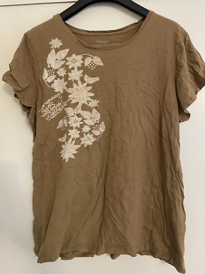 AEO American Eagle Tee T Shirt XXL 2XL Brown Graphic RARE Defects