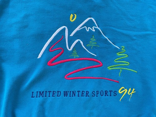 Vintage Limited Too Girls Ski Sweatshirt 1994 Blue Size 12 - Picture 2 of 8