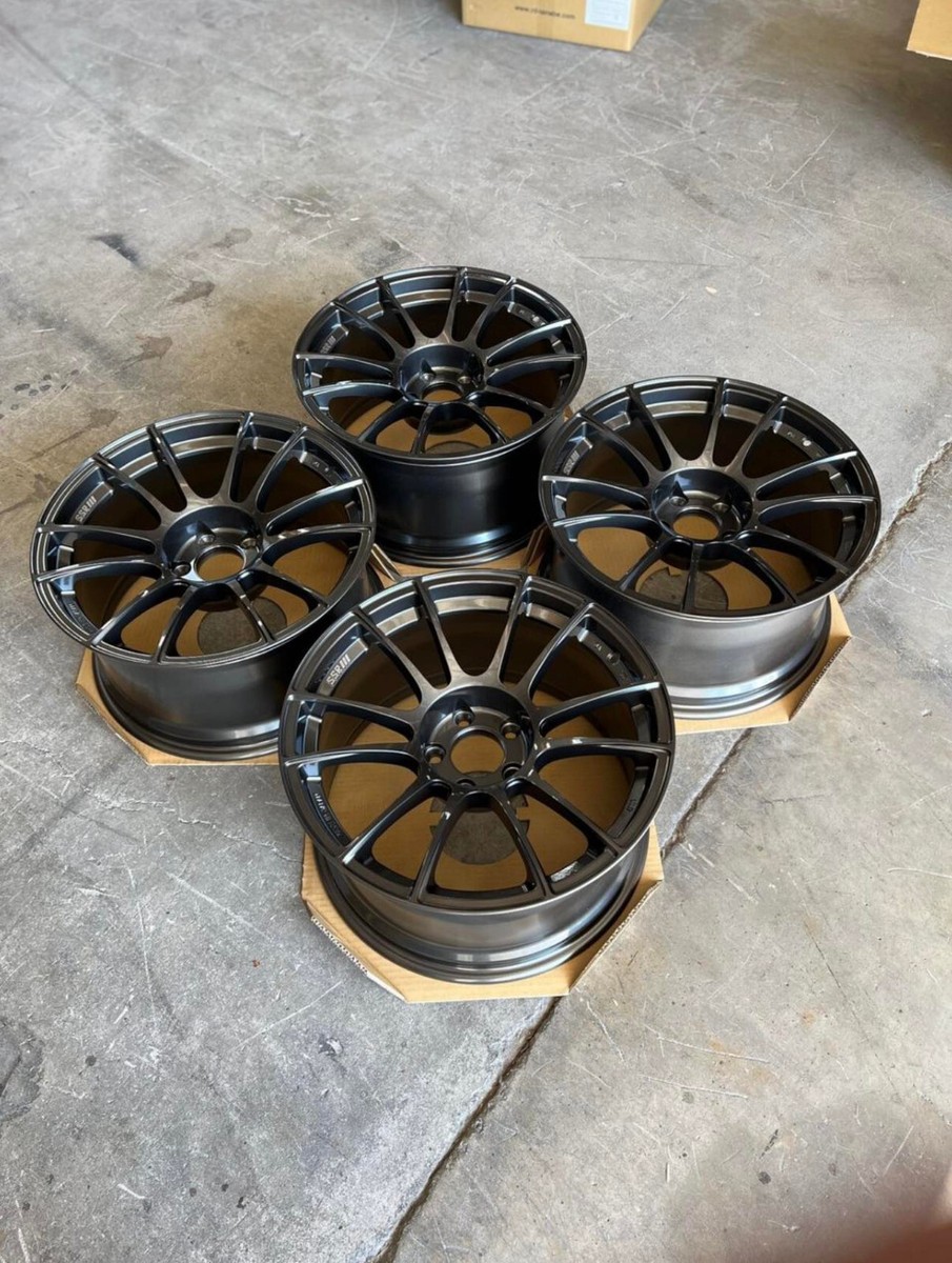 SSR GTX04 18x9.5 5x114.3 et22 Dark Gunmetal Set of 4 Wheels for