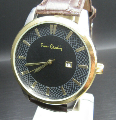 X524   Vintage '' Pierre Cardin '' Datumsanzeige Quartz  Armbanduhr für Herren   