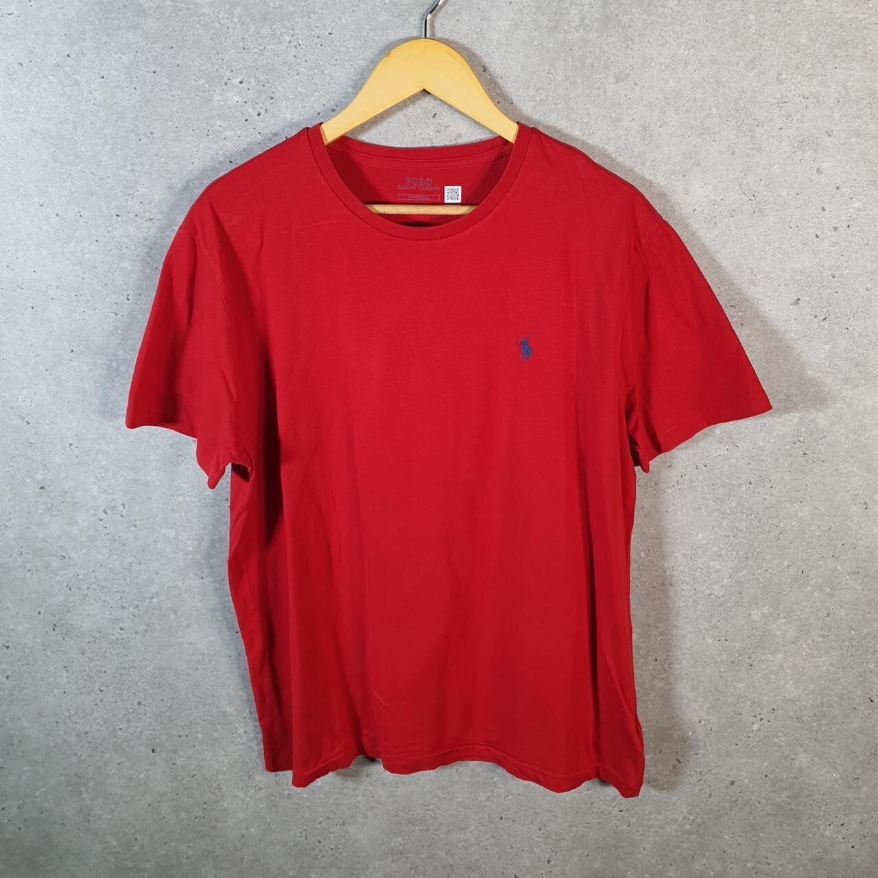 Polo Ralph Lauren vintage uomo grande rossa ricamata pony vestibilità classica
