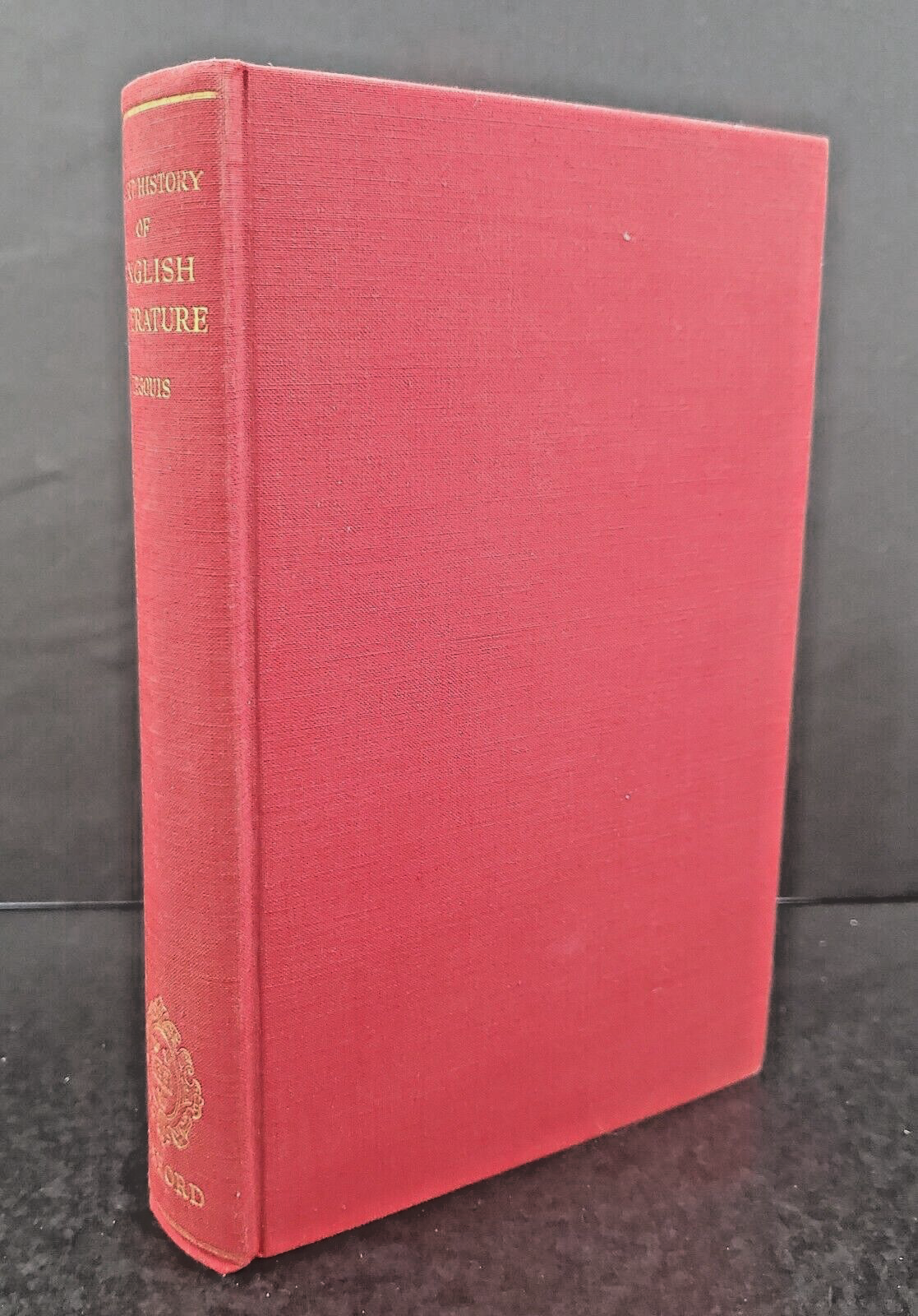 Short History of English Literature by Emile Legouis – 1934 Hardcover Edition