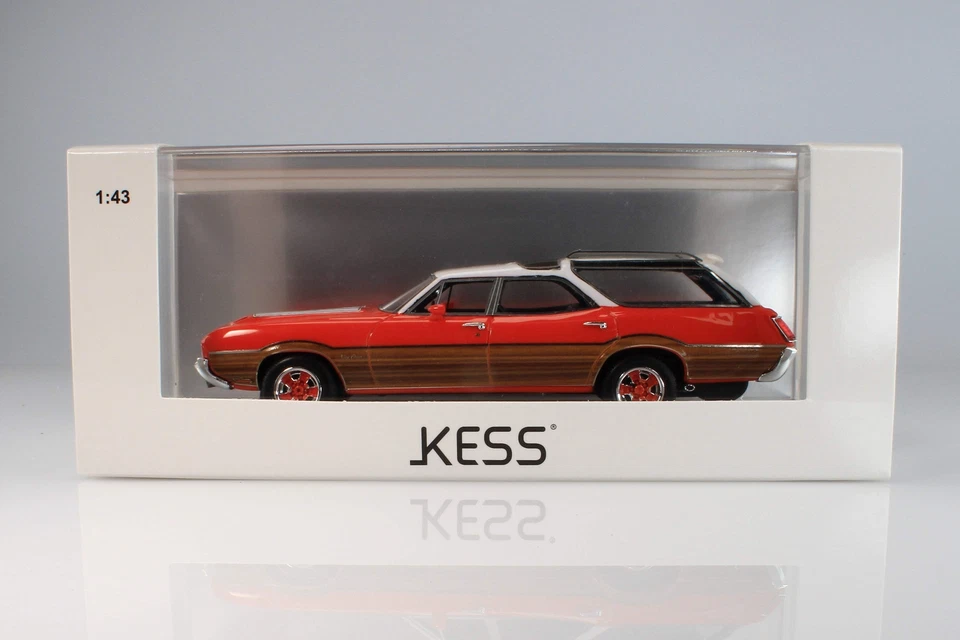Oldsmobile Vista Cruiser 442 1972 - naranja/blanco modelos a escala 1:43 Kess KE 43054 Foto 3 de 4