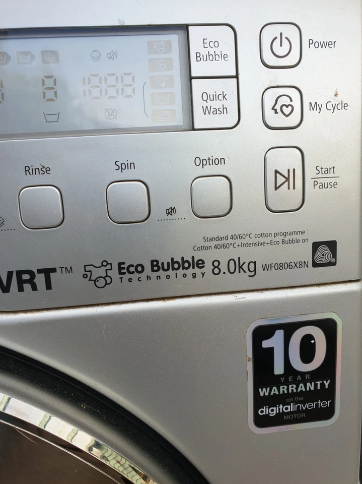 SAMSUNG ECO BUBBLE WF0806X8N 8.0KG WASHING MACHINE - STRIPPING FOR PARTS (27) - Image 2 of 3