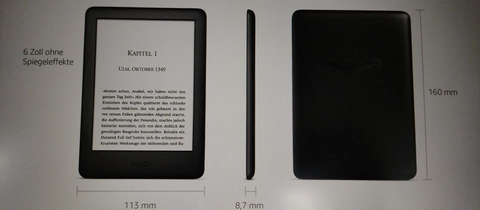 Kindle, mit integriertem Frontlicht – ohne Werbung - Schwarz - Bild 4 von 4