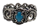 Vintage CAROLYN POLLACK Sterling Silver / Turquoise Ladies Ring Size 9.5