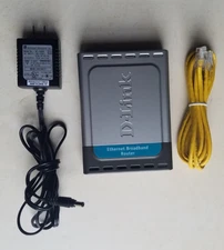 D-Link  Ethernet Broadband Router w/AC power adapter and 3-ft Ethernet cable