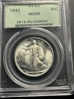 1943 Walking Liberty Half Dollar 50C PCGS MS 66. Awesome Luster. Gorgeous.