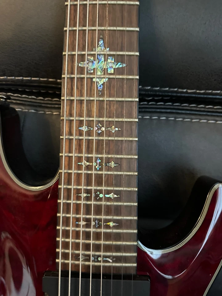 Schecter Damien Elite-8 Electric Guitar, Crimson Red Burst - Image 4 of 4