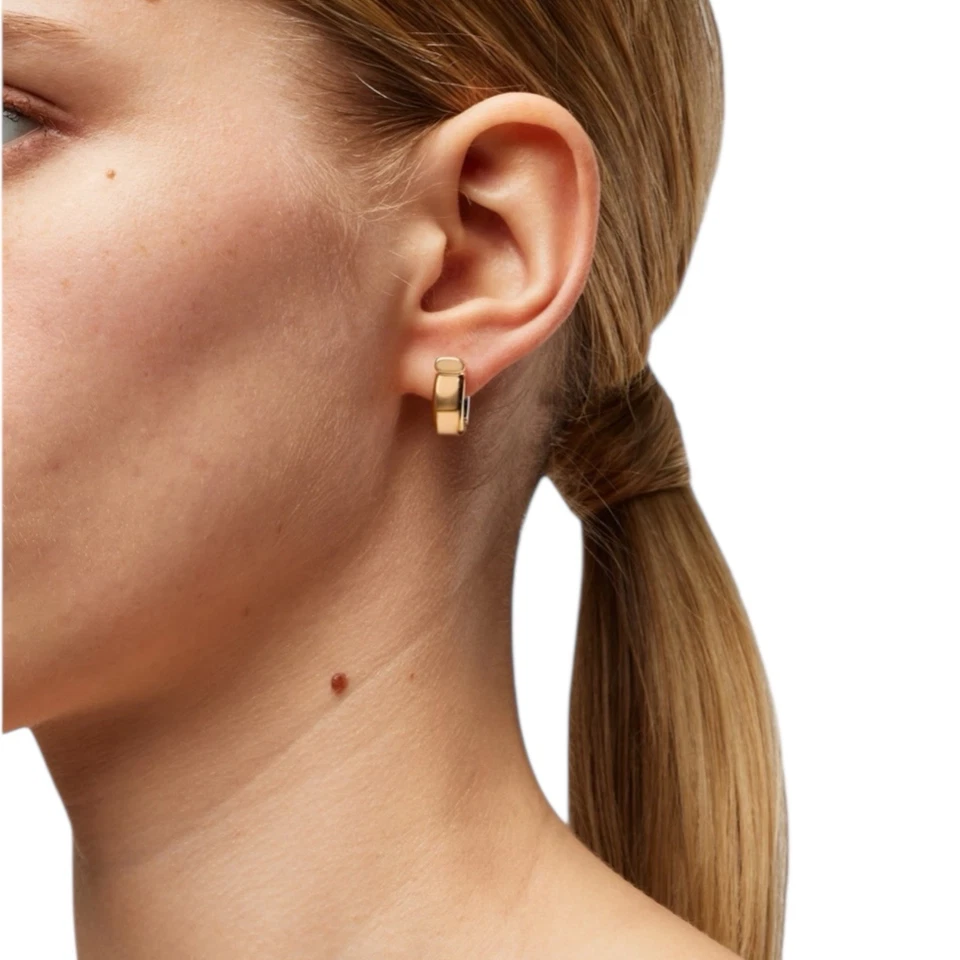 Orecchini donna Salvatore Ferragamo Gancini in ottone e vetro - Immagine 4 di 4