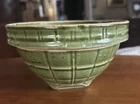 Vintage McCoy Yellow Ware Window Pane 6.5 Inch Bowl