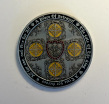 4musketeers Royalist Geocoin Antique Silver Black/Yellow Red Stone