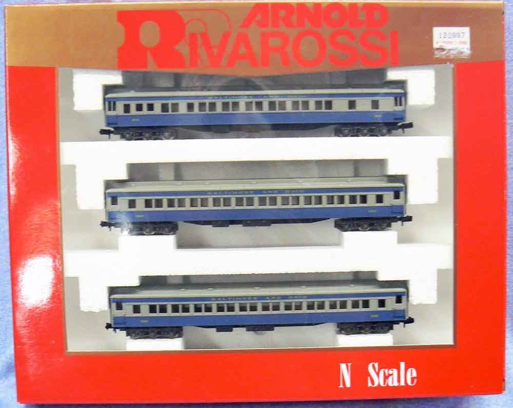 NIB Rivarossi N Scale 3 Car Box Set 0585 Baltimore & Ohio (B&O