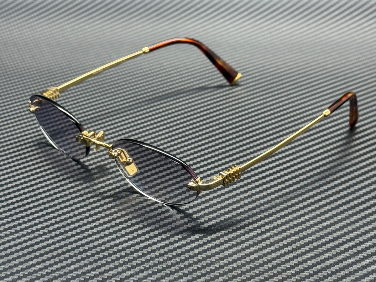 MIU MIU MU A54S 5AK04O Gold Grey Gradient Women's 51 mm Sunglasses