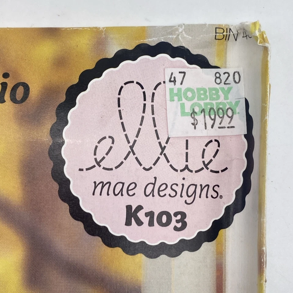 Ellie Mae Designs Sewing Pattern K103 Womens Girls Apron Pot Holder Uncut - Image 4 of 4