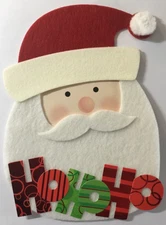 Papyrus- Christmas- Die Cut Santa Face- Felt, Embellishments