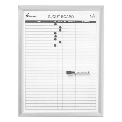 ABILITY ONE 7520-01-484-5261 In/Out Board ,11inWx14inH,Wht 35KR25