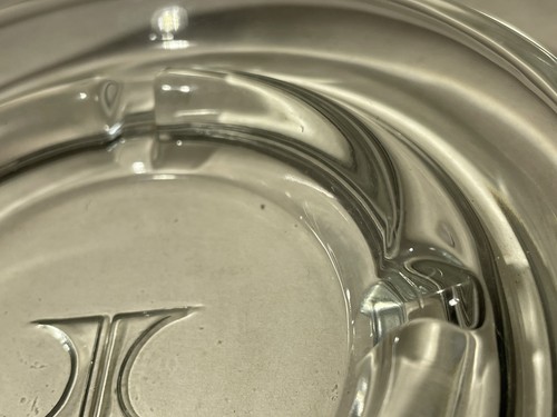 Hilton Hotel schwerer Glas Aschenbecher - 5" Durchmesser mit Hilton Logo Vintage - Bild 7 von 24