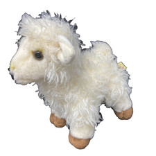 Aurora Miyoni Tots White Llama Plush Stuffed Animal Lamb Shaggy Brown Feet 7"
