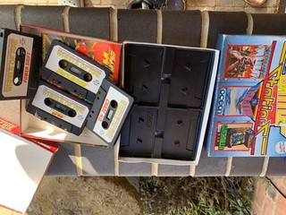 Großes Konvolut Kassetten Spiele für für Sinclair ZX Spectrum und ein Tonbandgerät