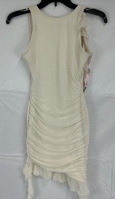 New With Tags Oh Polly Iolanda Backless Ruffle Mini Dress Ivory US 2 UK 6 NWT
