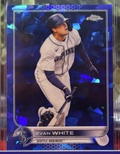 2022 Topps Chrome Sapphire Evan White Seattle Mariners Base #602