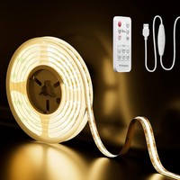 Pautix Usb Cob Led Streifen 2M Warmweiss Dimmbar Rf Fernbedienung