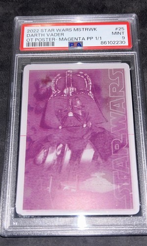 Topps Star Wars Masterwork 1/1 Darth Vader Printing Plate Card Collectible Rare - Picture 9 of 22