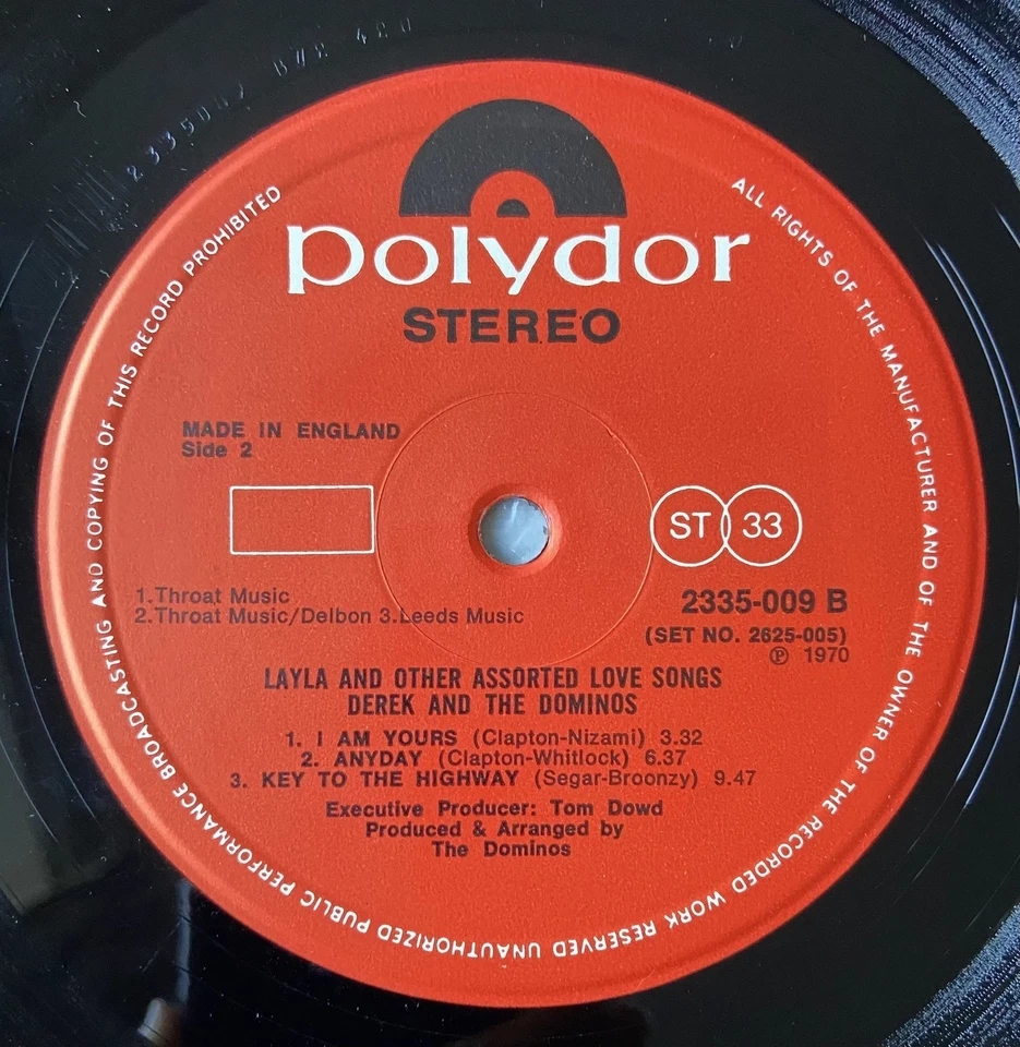 Derek And The Dominos Layla LP  UK 1st Issue  [Ex/Ex] Great Press ric - Image 3 of 4