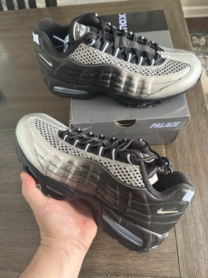 Size 11.5 - Palace x Nike Air Max 95 Big Bubble - Metallic Silver