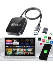 2in1 Wireless CarPlay for iPhone, 2025 Car TV Mate Pro with HDMI For Fire Stick