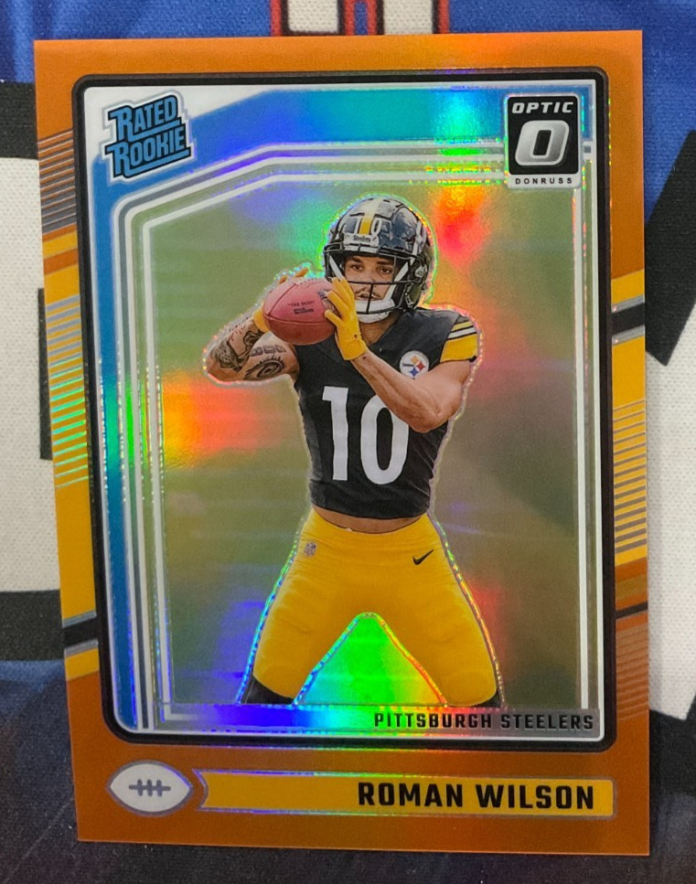 2024 Panini Donruss Optic #285 Roman Wilson Orange 042/249 Rated Rookie (JR)