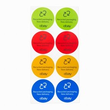 3” eBay  Recycle Sticker – Red, Blue, Green and Yellow