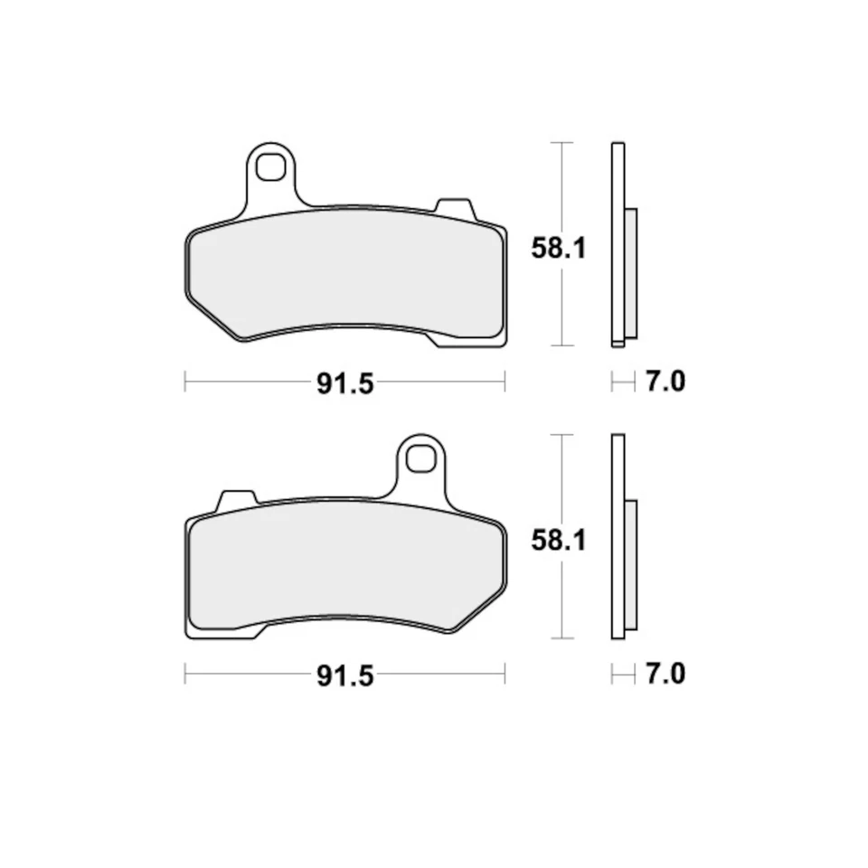 Brake Pads for HARLEY ROAD 1800 GLIDE SPECIAL FLTRXS 2018-2022 Front V-Twin SBS - Image 2 of 4