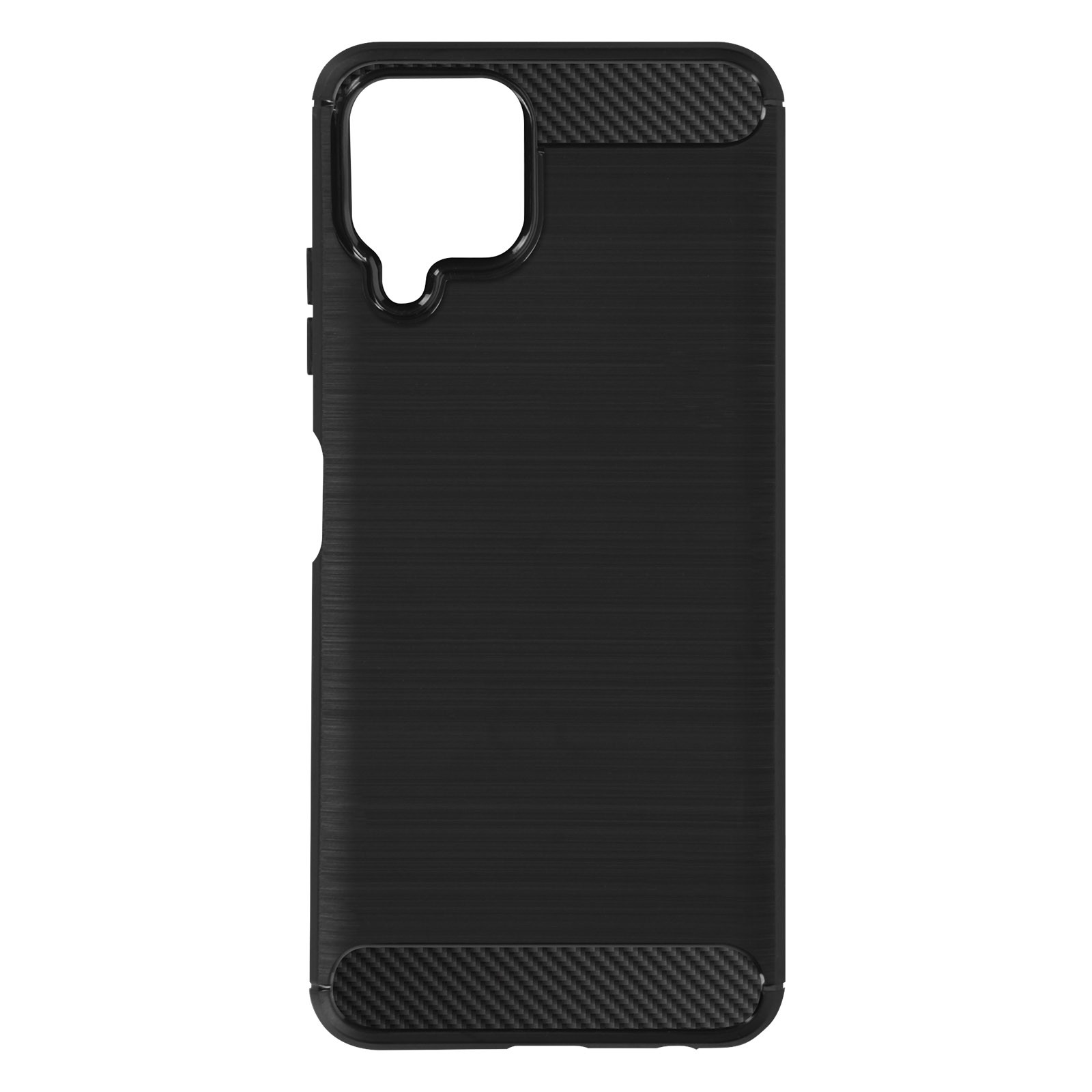Coque Galaxy M32 Akashi noir texture carbone flexible pour smartphone Samsung