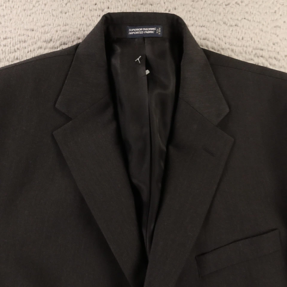 Chaqueta Nautica L 44R Gris Carbón 100% Lana Sarga Abrigo Deportivo Blazer Clásico Foto 2 de 4