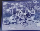 Old Negative Photo Military Men WW2 Shore Leave Soldiers Swimsuits Funny Comedy