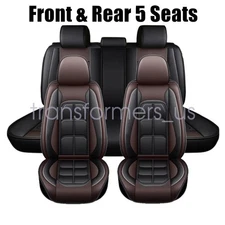 Leather Car Seat Cover 5 Seat Set for Chevrolet Silverado GMC 1500 2500HD 3500HD