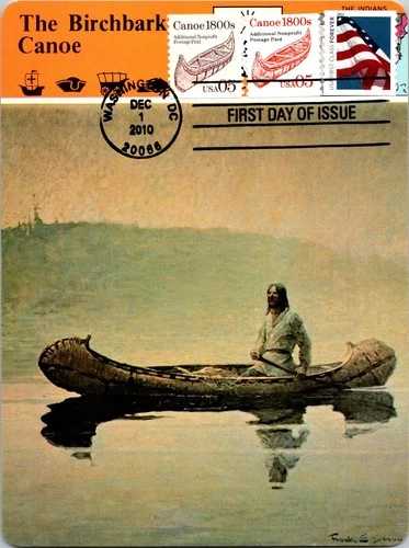 Dr Jim Stamps Maximum Card Canoe 1800'S 5C Pair American Flag Forever Combo Fdc