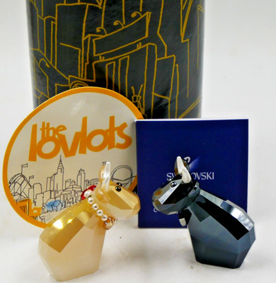 BRANDNEU SWAROVSKI KRISTALL LOVLOTS 2ER SET GLAMOUR MO'S 1041284 BOX & ZERTIFIKAT