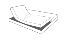 Drap Housse Lit Relevable Blanc des Vosges 2x80x200 Percale Bleu Ciel