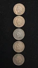 1901 1902 1904 1906 1907 Indian Head Pennies Lot Of 5