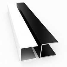 PVC U Channel Square Trim Channel White Black Strip 1m Long Edge Cover 39.37"