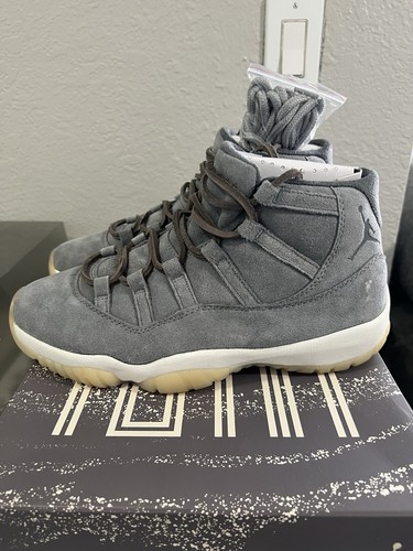 *BRAND NEW* Air Jordan 11 Retro Premium Grey Suede-Extra Laces and Dust Bag!!! - Picture 2 of 9