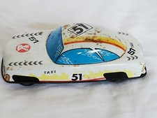 TAXI Friction Mechanical Tin Toy Car 51 1960-70