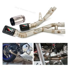 Slip On For Yamaha R1 YZF-R1 R1M 2015-2026 Carbon Exhaust Muffler Mid Link Pipe
